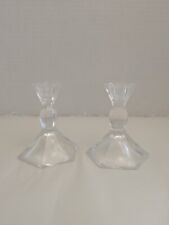 Pair of Glass Candle Holders picture
