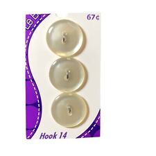 3 White 2 Hole Sewing Buttons 3/4