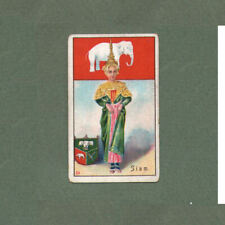SIAM Thailand OLD Cigarette type trade whisky card Siam lady & flag & emblem#009 picture