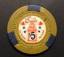 1950s Sands Casino Las Vegas Nevada $5 Dollar Poker Chip Hourglass Rare Repaired picture