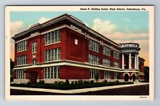 Petersburg VA-Virginia, Anna P Bolling Junior High School, Vintage Postcard picture