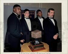 1987 Press Photo Four College Football Players Pose at Lombardi Award Ceremony picture