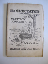 BOOKLET: THE SPECTATOR VACATION NUMBER LOUISVILLE MALE HIGH SCHOOL MAY 1920 picture