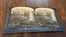 Antique 1908 Stereoview Card H C White Photo Palm Garden Frankfurt Germany picture