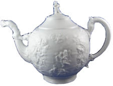 Antique 18thC Doccia Ginori Porcelain Relief Scene Tea Pot Teapot Porcellana picture
