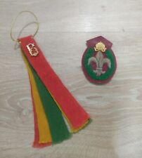 Vintage King's Scout Bulgaria c. 1929 patch & rover flash / Boris III badge picture