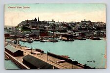 Gen View Quebec Canada Antique Postcard PM Clean Cancel WOB Note VTG Vintage picture