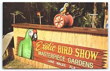 FL Lake Wales, Masterpiece Gardens, Exotic Bird Show, Chrome Unposted picture
