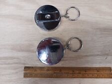 Vintage Silver Key Chain Key Holders Extractable Cable Keys Keychain Belt... picture