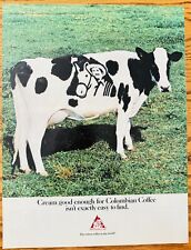 1988 Colombian Coffee Juan Valdez on Cow Vintage Print Ad Richest Coffee picture