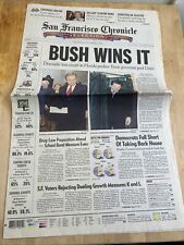 George W Bush Wins It SF Chronicle Nov 8, 2000 - President Election Newspaper picture