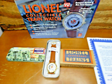 LIONEL TRAIN WATCH WITH MOVING TRAIN, REAL TRAIN SOUNDS, CERTIFICATE, Open Box picture