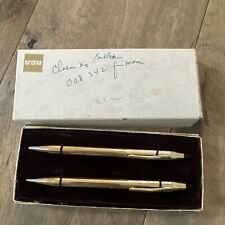 VINTAGE RCA Cross 12 kt. Gold Filled Ball Pen Set In Box picture