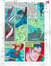 Original 1985 Superman 409 page 28 color guide art colorist's artwork, DC Comics picture
