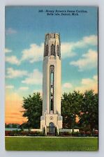 Detroit MI-Michigan, Nancy Brown's Peace Carillon, Belle Isle Vintage Postcard picture