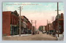 1910. STATEN ISLAND, NY. NEW BRIGHTON. RICHMOND TERRACE. POSTCARD. SZ22 picture