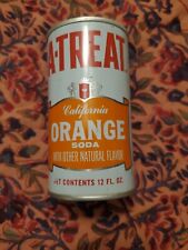 Vintage A-TREAT CALIFORNIA ORANGE SODA PULL TAB CAN EMPTY picture