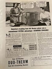 Duo Therm Heaters, Full Page Vintage Print Ad, a picture