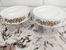 Vintage Pyrex Corning Ware SPICE OF LIFE Glass Canisters  6” Diameter  picture
