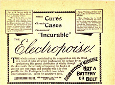 1895 Print Ad Quackery Medicine Electropoise Electrolibration Company New York picture