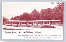 Middlebury IN-Indiana, Bonnet Motel, US Rt. 20, Advertising, Vintage Postcard picture