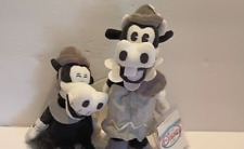 Disney Store Clarabelle & Horace Horsecollar Bean Bag Plush Set Vintage picture