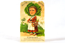 Rare Rice's Seeds Cabbage Early Winningstadt Advertising Victorian Trade Card picture
