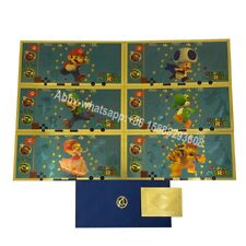 6pcs Super -Merio gold plastic cards for kid's christmas and birthday gifts picture