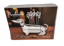 Purebreds by Godinger Dachshund Wiener Dog Cocktail Pick Set - New in Open Box picture