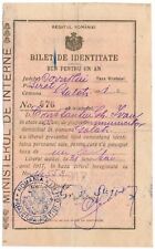 Romania WW1 Identity Card Document Galati 1917 Stamp Kingdom picture