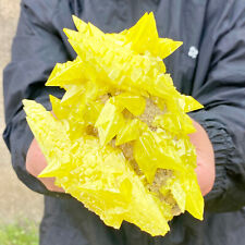 2.6LB Rare yellow sulfur crystal quartz crystal mineral specimen picture