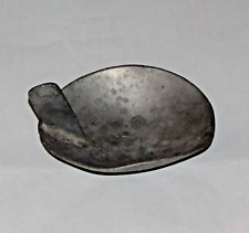 Antique Chinese Qing Handmade Pewter Utensil Scoop Maker's Marks c. 1850-1899 picture