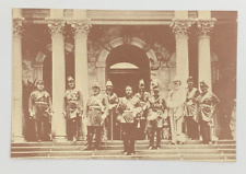 King Kalakaua and Cabinet on the Steps of Iolani Palace Hawaii Postcard picture