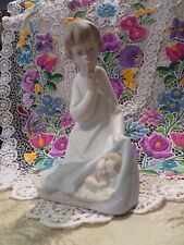 Vintage Lladro Spain Porcelain Figurine Angel with Baby picture