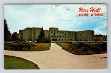 Laramie Wy-Wyoming Ross Hall Women's Dorm Classic Cars Vintage Souvenir Postcard picture