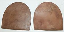 WWII British natural leather boot heel layers pair E8755 picture
