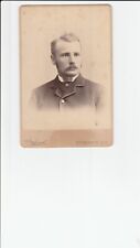 Cabinet Card 1883 S.F. ID,GENTLEMAN MUSTACHE,LIGHT HAIR,CRAVET TIE ,CAMEO TACK picture