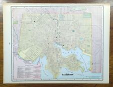 Vintage 1896 BALTIMORE MARYLAND Map 14
