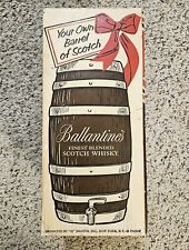 1960s BALLANTINE'S Finest Blended Scotch Whiskey Barrel Dispenser W/Stand & Box picture