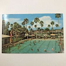 Vtg 1950s Clearwater Beach Florida Pier Pavilion Pool with Girl Postcard picture