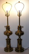 Pair of Vintage Stiffel Heavy Brass Table Lamps 34