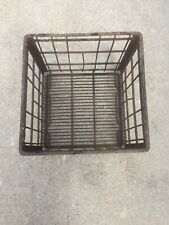 vintage metal wire milk crate picture