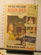 newspaper ad 1944 TEEL dental liquid bottle teeth dentifrice DAZZLING BEAUTY picture