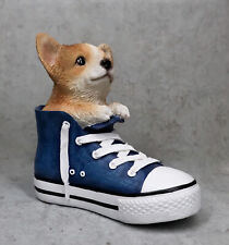 Paw-Star Pups Lifelike Taco Chihuahua Puppy Dog in Sneaker Chucks Shoe Statue picture