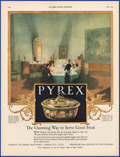 Vintage 1924 PYREX Glass Casserole Dish Edward A. Wilson Art 1920's Print Ad picture