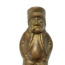 vintage solid brass man Sailor with pipe smoking hands in pockets figurine Retro picture