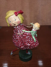 Adorable Vintage Lori Mitchell Figurine ~ Girl Dancing with Baby picture
