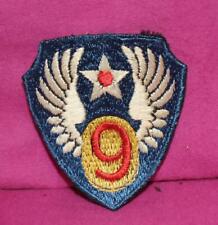 WW II U.S. US AIR FORCE USAAF 9th AIR FORCE SILK ENGLISH MADE SHOULDER PATCH picture