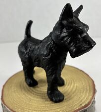 Vintage Solid Cast Iron BlackScottie Dog Scottish Terrier Figurine 4.5” Tall picture