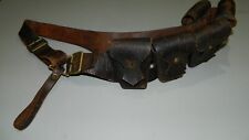 WW1 WW2 British Indian Five Pocket Leather Bandolier  picture